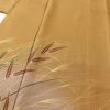 訪問着 良品 しつけ糸付き 正絹 木の葉・植物柄 袷仕立て 身丈162.5cm 裄丈65cm リサイクル着物 着物 刺繍 金彩 入学式 卒業式 七五三 お宮参り フォーマル 黄・黄土色_画像5