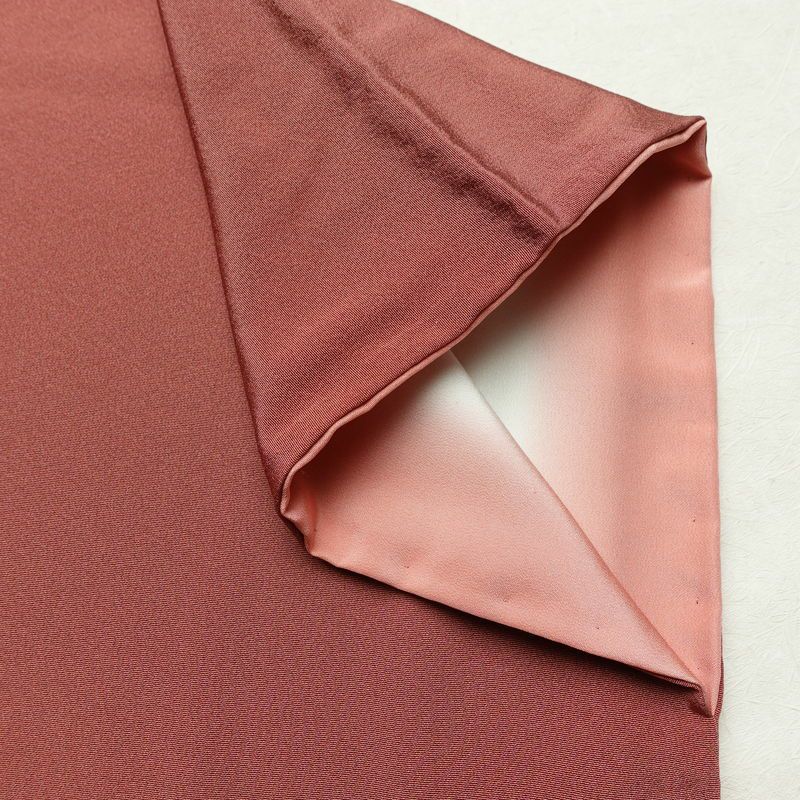 付け下げ 縮緬 一つ紋付き 正絹 花柄 袷仕立て 身丈161.5cm 裄丈68cm リサイクル着物 着物 刺繍 入学式 七五三 お宮参り フォーマル シンプル 上品 ピンク_画像17