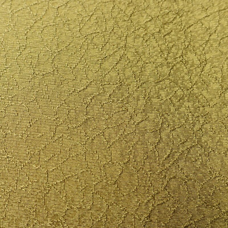 色無地 一つ紋付き 正絹 幾何学柄・抽象柄 袷仕立て 身丈158cm 裄丈65.5cm リサイクル着物 着物 ぼかし お茶会 フォーマル 黄・黄土色_画像7