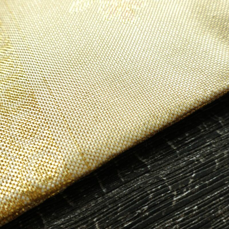 名古屋帯 全通柄 正絹 古典柄 名古屋仕立て なごや帯 リサイクル帯 帯 箔 金・銀_画像12
