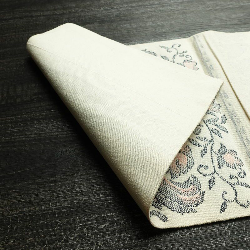 名古屋帯 六通柄 良品 正絹 幾何学柄・抽象柄 松葉仕立て なごや帯 リサイクル帯 帯 紬地 白_画像9