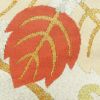 名古屋帯 太鼓柄 正絹 木の葉・植物柄 松葉仕立て なごや帯 リサイクル帯 帯 金・銀_画像3