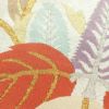 名古屋帯 太鼓柄 正絹 木の葉・植物柄 松葉仕立て なごや帯 リサイクル帯 帯 金・銀_画像6