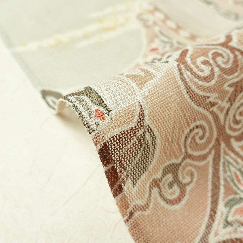 盛夏 訪問着 良品 夏用 三つ紋付き 正絹 古典柄 単衣仕立て 身丈155cm 裄丈63cm リサイクル着物 着物 箔 フォーマル 緑・うぐいす色_画像10