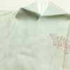 盛夏 訪問着 良品 夏用 三つ紋付き 正絹 古典柄 単衣仕立て 身丈155cm 裄丈63cm リサイクル着物 着物 箔 フォーマル 緑・うぐいす色_画像16