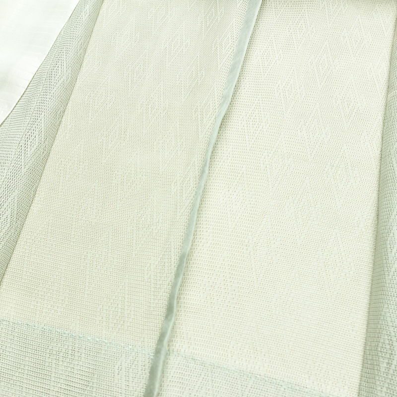 盛夏 訪問着 良品 夏用 三つ紋付き 正絹 古典柄 単衣仕立て 身丈155cm 裄丈63cm リサイクル着物 着物 箔 フォーマル 緑・うぐいす色_画像17