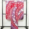 振袖 良品 絞り 正絹 花柄 袷仕立て 身丈165.5cm 裄丈68.5cm リサイクル着物 着物 成人式 二十歳 二十歳の集い パーティー フォーマル 華やか 桜 ピンク_画像2