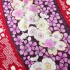 振袖 良品 絞り 正絹 花柄 袷仕立て 身丈165.5cm 裄丈68.5cm リサイクル着物 着物 成人式 二十歳 二十歳の集い パーティー フォーマル 華やか 桜 ピンク_画像6