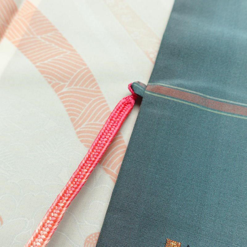 紬 アンサンブル 良品 しつけ糸付き セット品 正絹 チェック・格子柄 袷仕立て 身丈165cm 裄丈66cm リサイクル着物 着物 青・紺_画像19