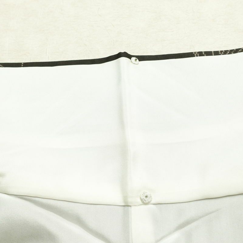 紬 しつけ糸付き 正絹 風景柄 袷仕立て 身丈154.5cm 裄丈62cm リサイクル着物 着物 モダン 茶_画像20