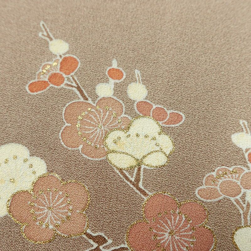 付け下げ 金駒刺繍 正絹 木の葉・植物柄 袷仕立て 身丈163cm 裄丈66cm リサイクル着物 着物 箔 金彩 入学式 卒業式 七五三 お宮参り フォーマル シンプル 上品 ベージュ_画像12