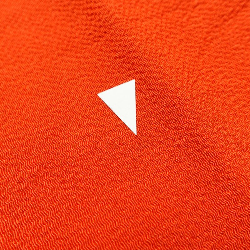 名古屋帯 太鼓柄 縮緬 正絹 花柄 名古屋仕立て なごや帯 リサイクル帯 帯 赤・朱_画像14