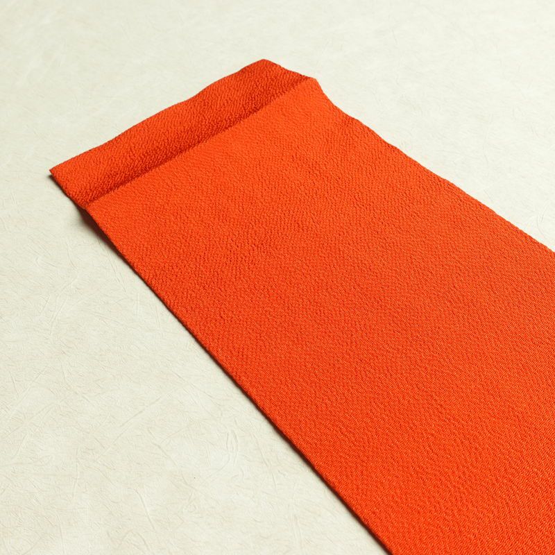 名古屋帯 太鼓柄 縮緬 正絹 花柄 名古屋仕立て なごや帯 リサイクル帯 帯 赤・朱_画像17