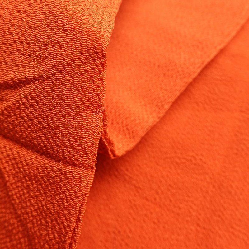 名古屋帯 太鼓柄 縮緬 正絹 花柄 名古屋仕立て なごや帯 リサイクル帯 帯 赤・朱_画像20