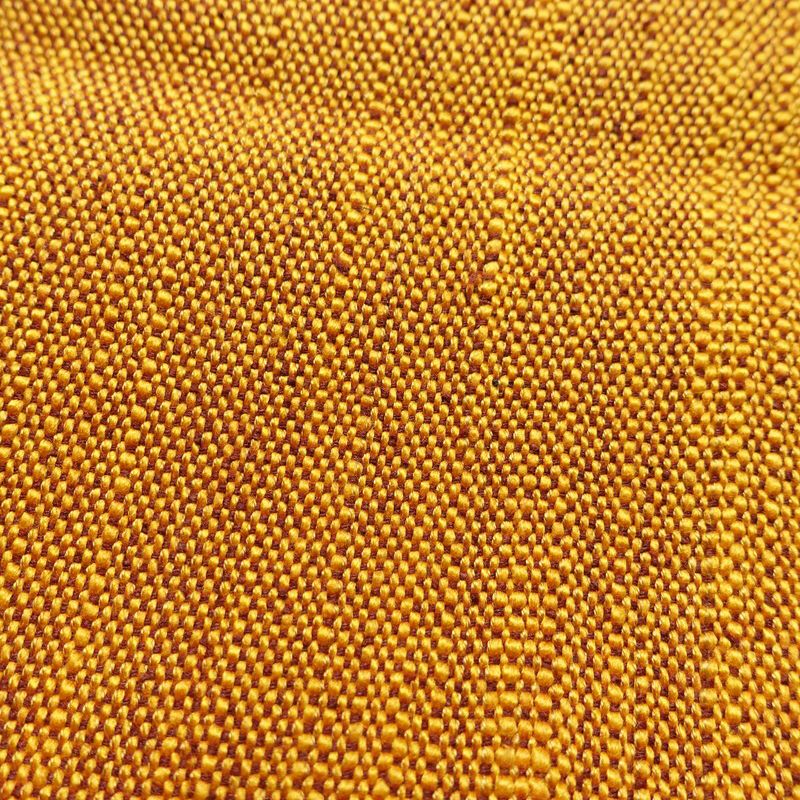 名古屋帯 全通柄 正絹 その他の柄 松葉仕立て なごや帯 リサイクル帯 帯 シンプル 紬地 黄・黄土色_画像3