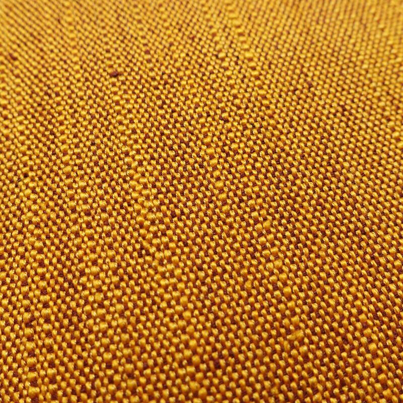 名古屋帯 全通柄 正絹 その他の柄 松葉仕立て なごや帯 リサイクル帯 帯 シンプル 紬地 黄・黄土色_画像5