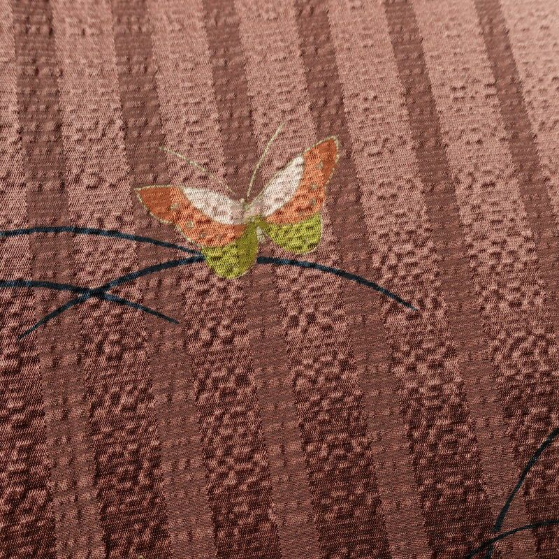 訪問着 美品 しつけ糸付き 正絹 花柄 袷仕立て 身丈161cm 裄丈63.5cm リサイクル着物 着物 箔 金彩 入学式 卒業式 お宮参り フォーマル 桜 多色使い_画像10