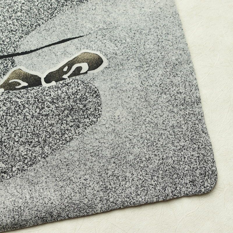 訪問着 美品 落款入り 正絹 風景柄 袷仕立て 身丈159cm 裄丈67cm リサイクル着物 着物 箔 共八掛 銀彩 卒業式 フォーマル グレー_画像17