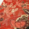 振袖 良品 金駒刺繍 正絹 花柄 袷仕立て 身丈161cm 裄丈66cm リサイクル着物 着物 箔 金彩 成人式 二十歳 二十歳の集い パーティー 萩 フォーマル 赤・朱_画像11