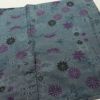 紬 しつけ糸付き 正絹 花柄 袷仕立て 身丈154cm 裄丈65.5cm リサイクル着物 着物 青・紺_画像11
