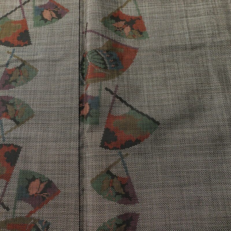 大島紬 古代染色 純泥染 証紙あり 正絹 古典柄 袷仕立て 身丈160cm 裄丈63cm リサイクル着物 着物 茶_画像6