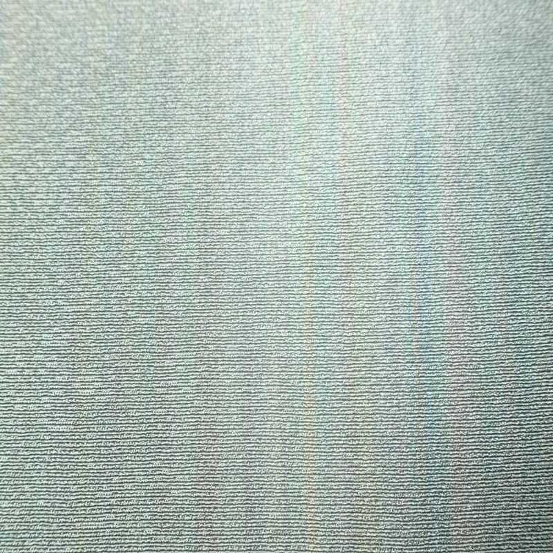 小紋 良品 しつけ糸付き 付下小紋 正絹 縞柄・線柄 袷仕立て 身丈150.5cm 裄丈63.5cm リサイクル着物 着物 緑・うぐいす色_画像7