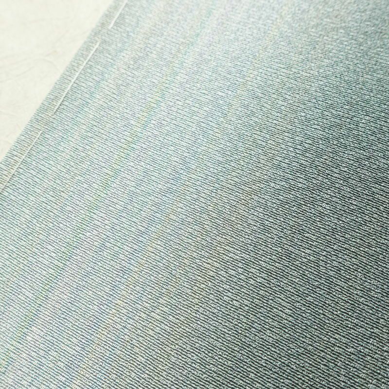 小紋 良品 しつけ糸付き 付下小紋 正絹 縞柄・線柄 袷仕立て 身丈150.5cm 裄丈63.5cm リサイクル着物 着物 緑・うぐいす色_画像10