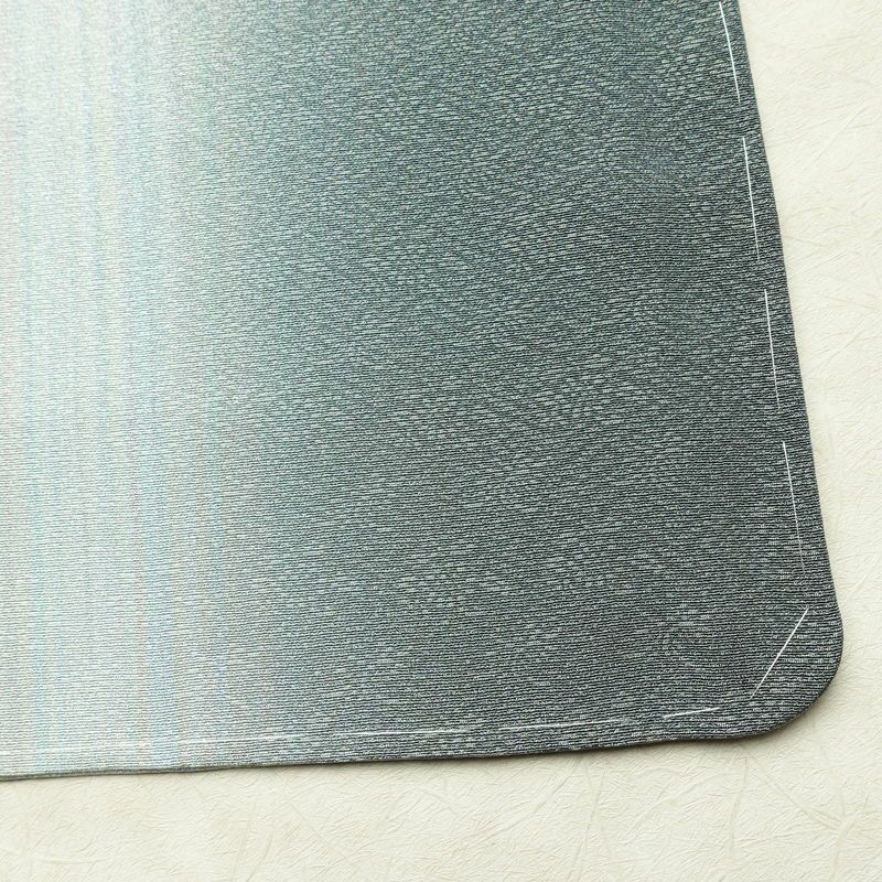 小紋 良品 しつけ糸付き 付下小紋 正絹 縞柄・線柄 袷仕立て 身丈150.5cm 裄丈63.5cm リサイクル着物 着物 緑・うぐいす色_画像15