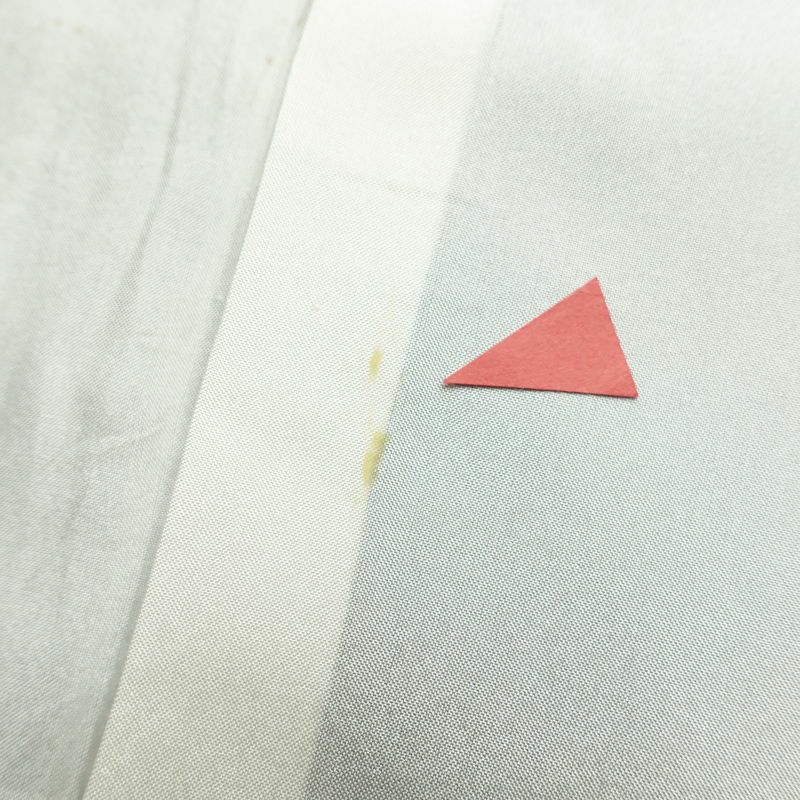 紬 正絹 木の葉・植物柄 袷仕立て 身丈157cm 裄丈65cm リサイクル着物 着物 青・紺_画像20