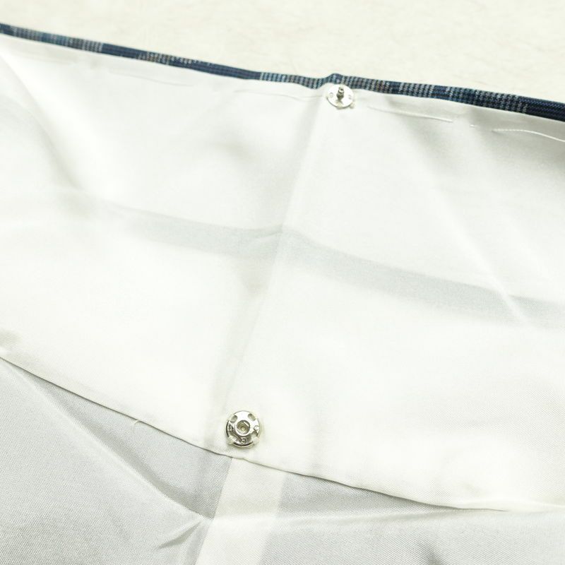 紬 正絹 木の葉・植物柄 袷仕立て 身丈157cm 裄丈65cm リサイクル着物 着物 青・紺_画像21