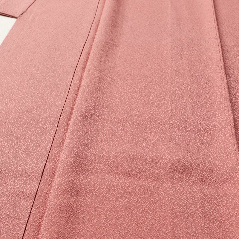 色無地 美品 落款入り しつけ糸付き 一つ紋付き 正絹 無地 袷仕立て 身丈165.5cm 裄丈65cm リサイクル着物 着物 お茶会 七五三 お宮参り フォーマル ピンク_画像5