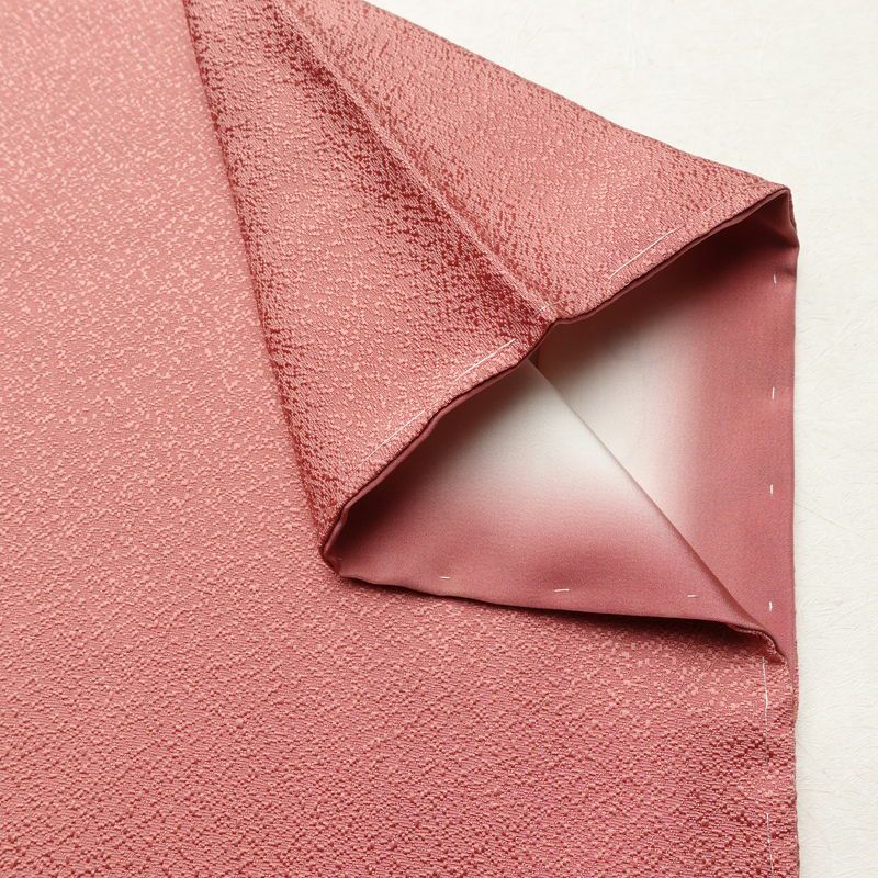 色無地 美品 落款入り しつけ糸付き 一つ紋付き 正絹 無地 袷仕立て 身丈165.5cm 裄丈65cm リサイクル着物 着物 お茶会 七五三 お宮参り フォーマル ピンク_画像15