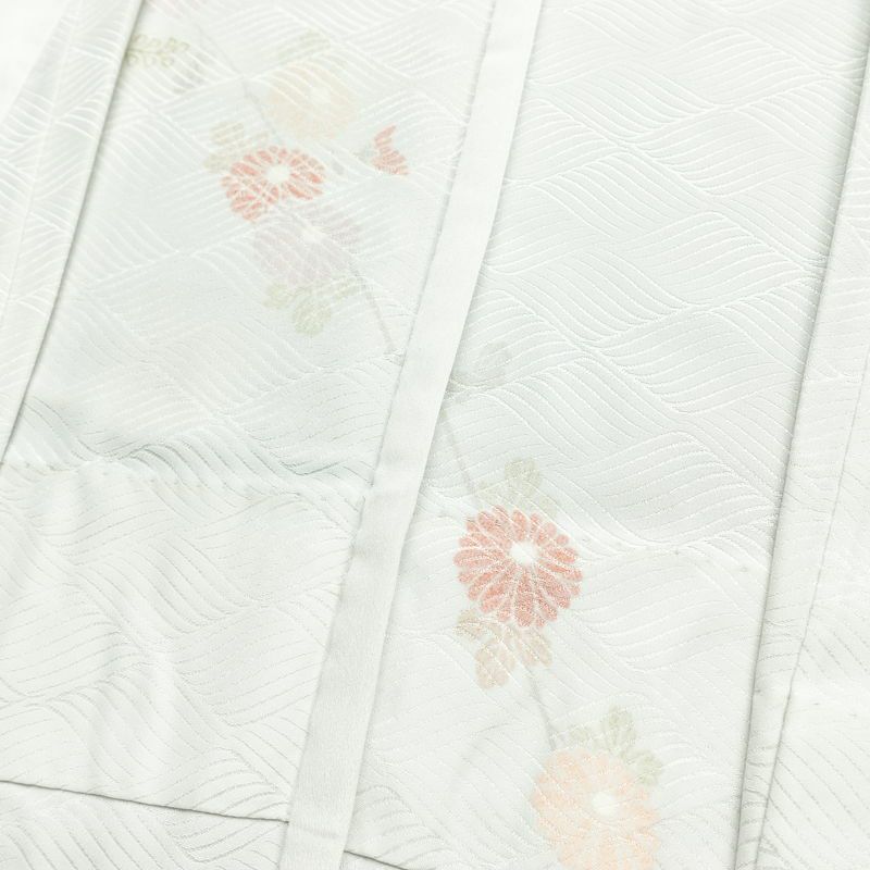 単衣 訪問着 ポリエステル 古典柄 単衣仕立て 身丈163cm 裄丈66.5cm リサイクル着物 着物 フォーマル グレー_画像19