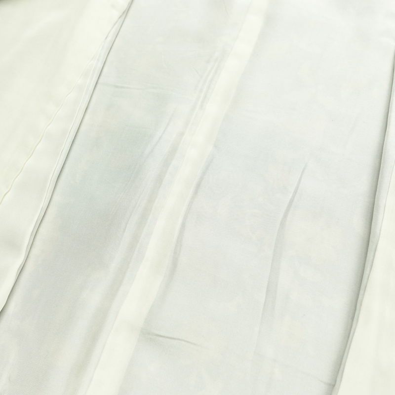 小紋 縮緬 総柄 正絹 花柄 袷仕立て 身丈156.5cm 裄丈63cm リサイクル着物 着物 くすみブルー 青・紺_画像18