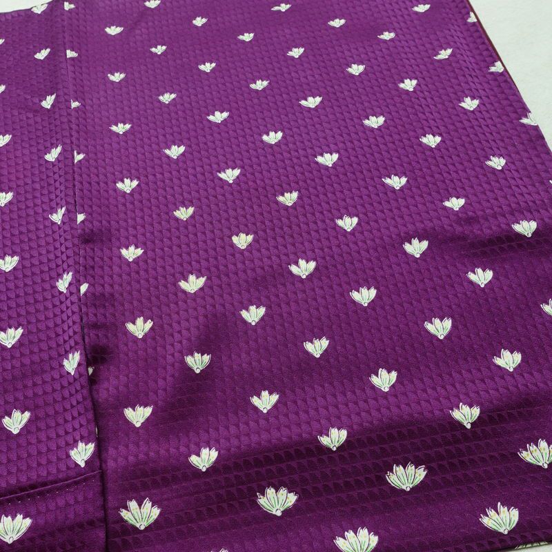 小紋 付下小紋 正絹 花柄 袷仕立て 身丈160cm 裄丈64.5cm リサイクル着物 着物 紫・藤色_画像15