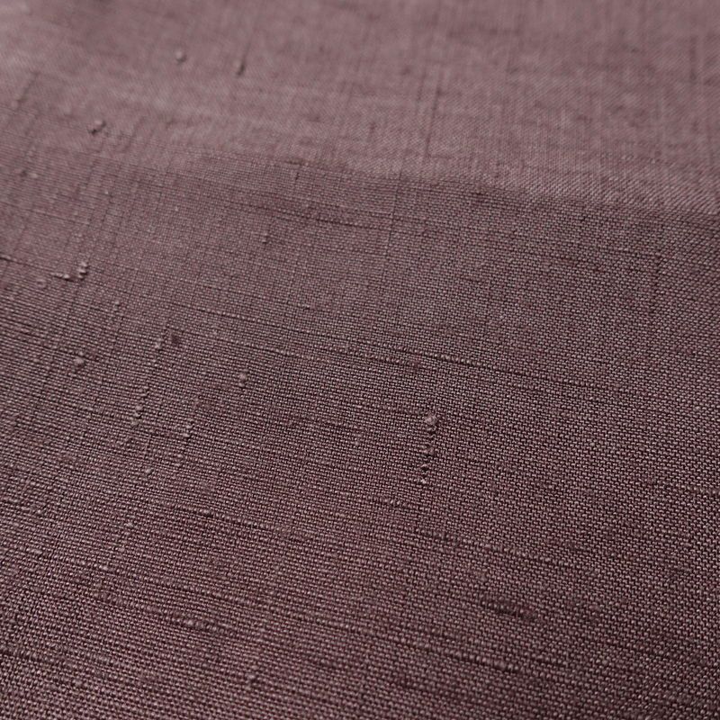 紬 良品 しつけ糸付き 正絹 無地 袷仕立て 身丈155cm 裄丈63.5cm リサイクル着物 着物 くすみパープル シンプル 紫・藤色_画像9