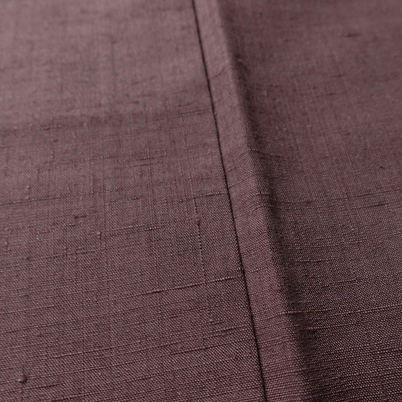 紬 良品 しつけ糸付き 正絹 無地 袷仕立て 身丈155cm 裄丈63.5cm リサイクル着物 着物 くすみパープル シンプル 紫・藤色_画像11