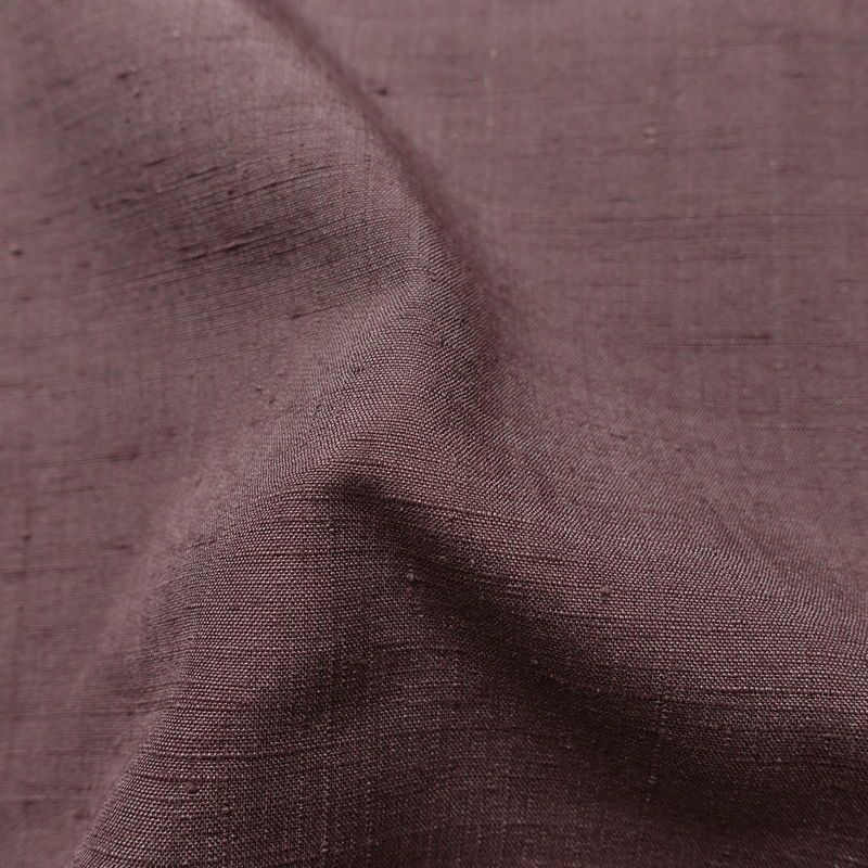 紬 良品 しつけ糸付き 正絹 無地 袷仕立て 身丈155cm 裄丈63.5cm リサイクル着物 着物 くすみパープル シンプル 紫・藤色_画像21