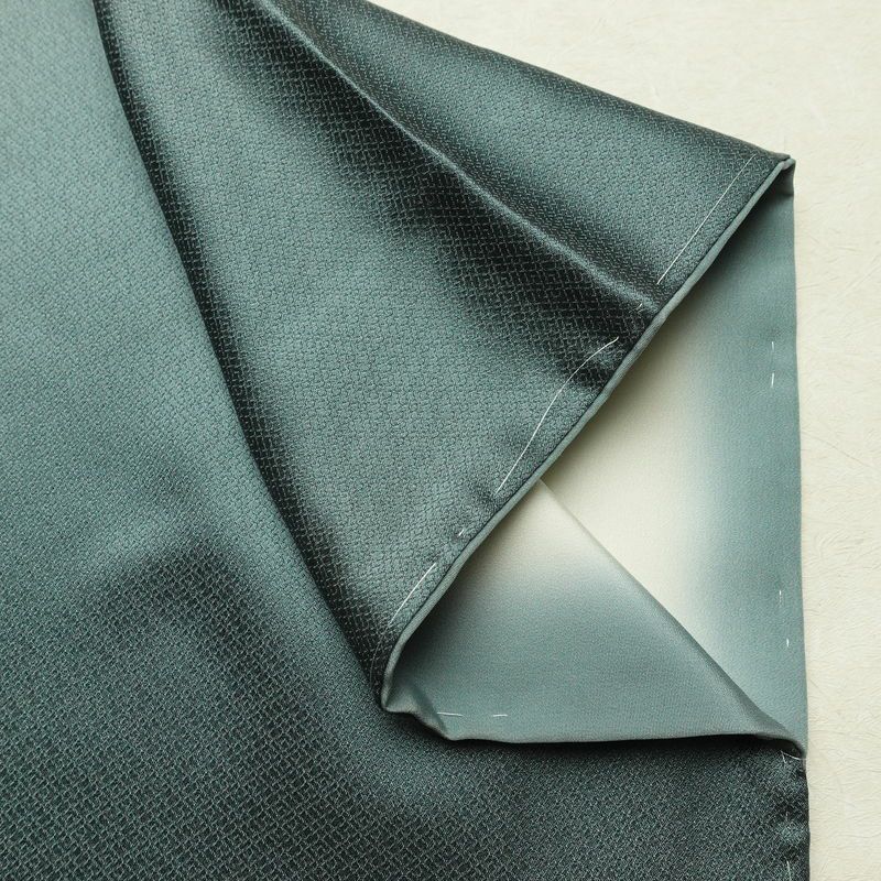 訪問着 しつけ糸付き 正絹 木の葉・植物柄 袷仕立て 身丈163.5cm 裄丈65cm リサイクル着物 着物 箔 金彩 入学式 卒業式 七五三 お宮参り フォーマル 四季花 緑・うぐいす色_画像15