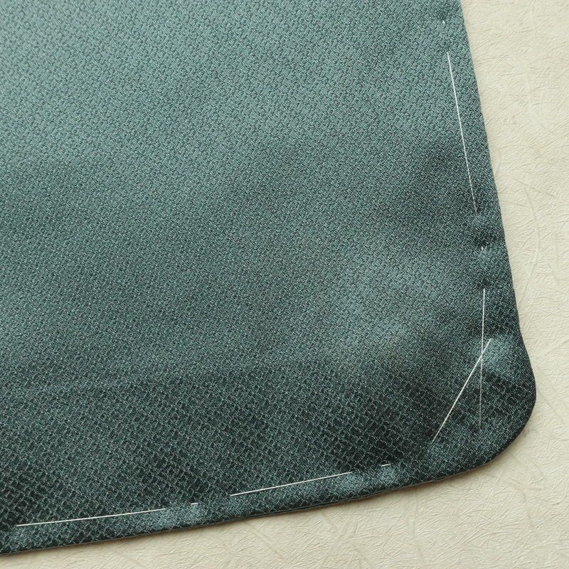 訪問着 しつけ糸付き 正絹 木の葉・植物柄 袷仕立て 身丈163.5cm 裄丈65cm リサイクル着物 着物 箔 金彩 入学式 卒業式 七五三 お宮参り フォーマル 四季花 緑・うぐいす色_画像16