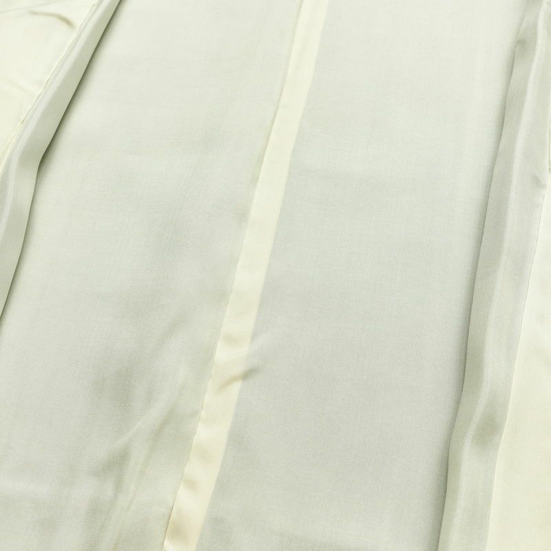 訪問着 しつけ糸付き 正絹 木の葉・植物柄 袷仕立て 身丈163.5cm 裄丈65cm リサイクル着物 着物 箔 金彩 入学式 卒業式 七五三 お宮参り フォーマル 四季花 緑・うぐいす色_画像21