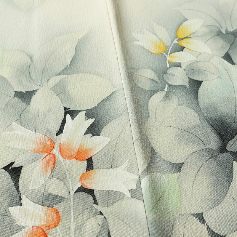 付け下げ 正絹 木の葉・植物柄 袷仕立て 身丈154.5cm 裄丈62cm リサイクル着物 着物 入学式 卒業式 七五三 お宮参り フォーマル ピンク_画像11