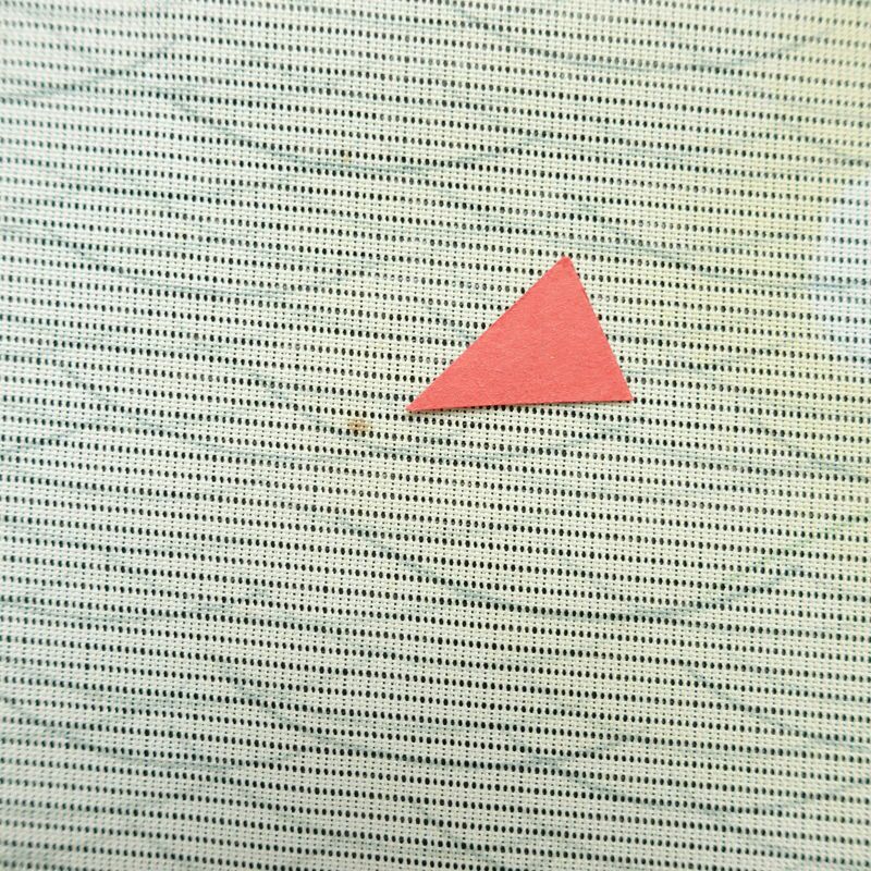 盛夏 小紋 夏用 絽 バチ衿仕立て ポリエステル 木の葉・植物柄 単衣仕立て 身丈158.5cm 裄丈61.5cm リサイクル着物 着物 白_画像12