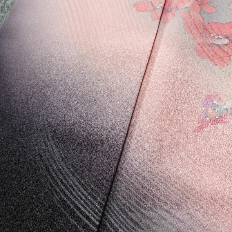 付け下げ 正絹 花柄 袷仕立て 身丈161cm 裄丈65cm リサイクル着物 着物 入学式 卒業式 七五三 お宮参り フォーマル シンプル 上品 ピンク_画像11