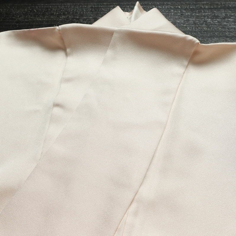 付け下げ 正絹 花柄 袷仕立て 身丈161cm 裄丈65cm リサイクル着物 着物 入学式 卒業式 七五三 お宮参り フォーマル シンプル 上品 ピンク_画像17