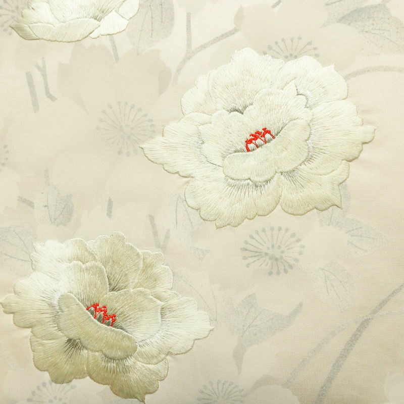 名古屋帯 太鼓柄 正絹 花柄 名古屋仕立て なごや帯 リサイクル帯 帯 刺繍 ピンク_画像2