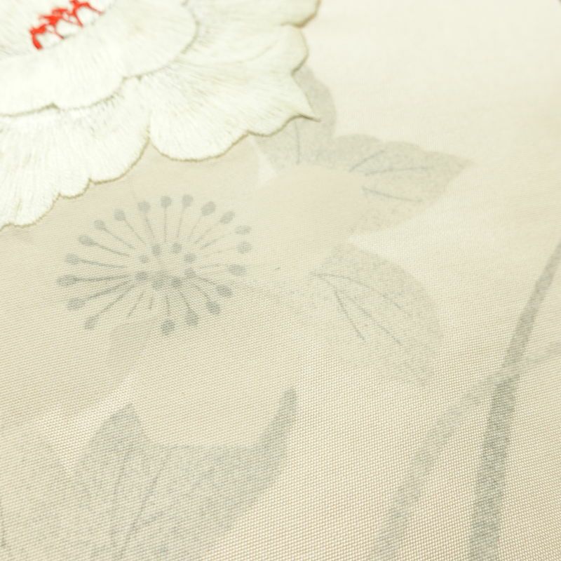 名古屋帯 太鼓柄 正絹 花柄 名古屋仕立て なごや帯 リサイクル帯 帯 刺繍 ピンク_画像8