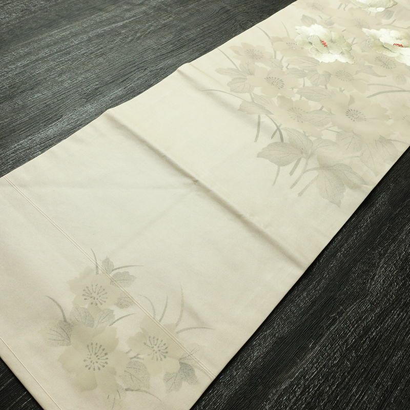 名古屋帯 太鼓柄 正絹 花柄 名古屋仕立て なごや帯 リサイクル帯 帯 刺繍 ピンク_画像10