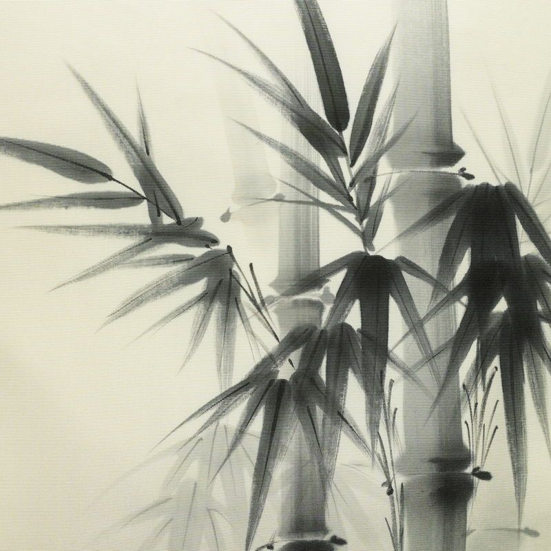 名古屋帯 太鼓柄 落款入り 正絹 木の葉・植物柄 名古屋仕立て なごや帯 リサイクル帯 帯 白_画像2