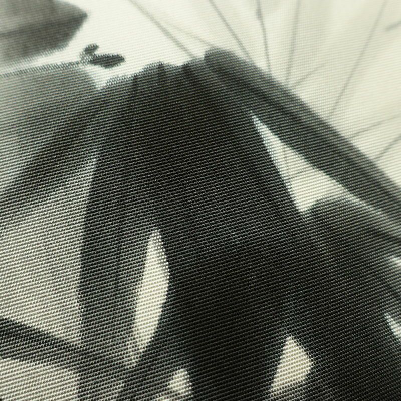 名古屋帯 太鼓柄 落款入り 正絹 木の葉・植物柄 名古屋仕立て なごや帯 リサイクル帯 帯 白_画像5